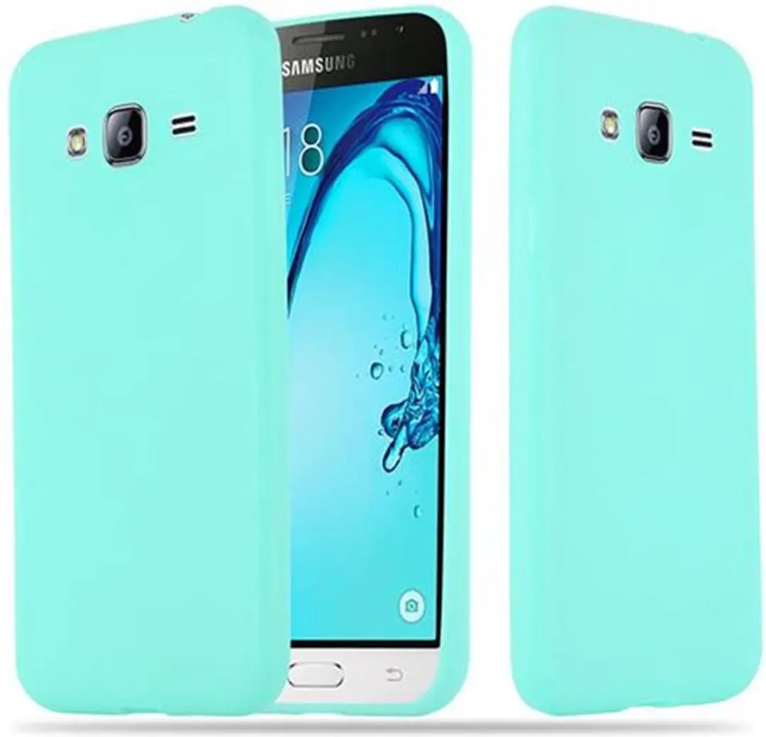 Cadorabo Hoesje geschikt voor Samsung Galaxy J3 2015 in CANDY BLAUW