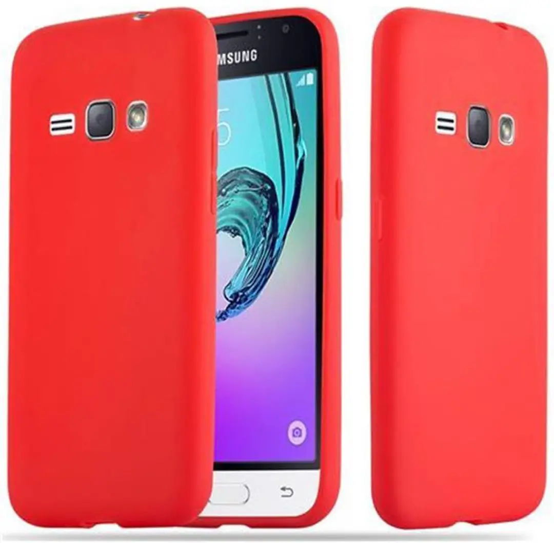 Cadorabo Hoesje geschikt voor Samsung Galaxy J1 2016 in CANDY ROOD