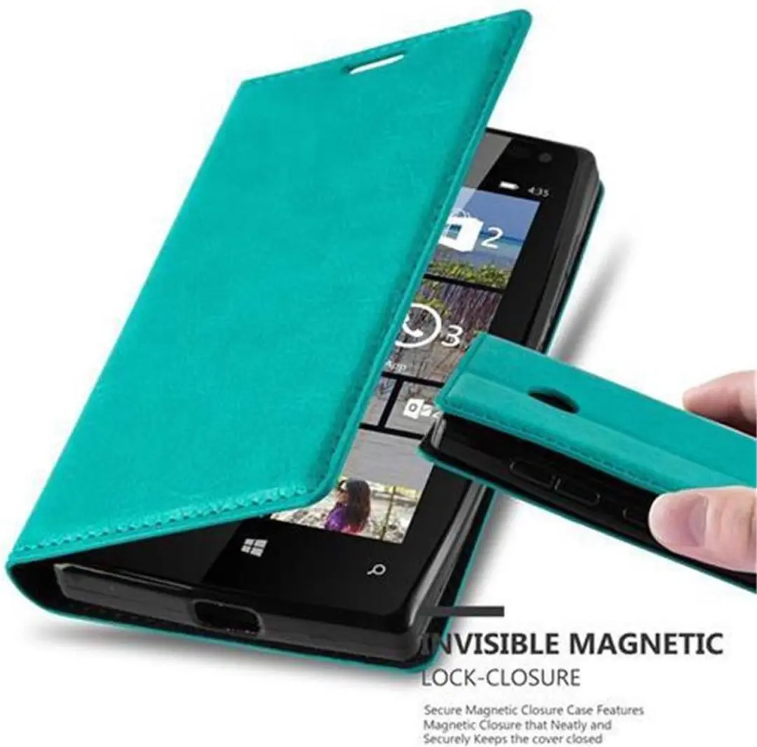Cadorabo Hoesje geschikt voor Nokia Lumia 435 in BENZINE TURKOOIS