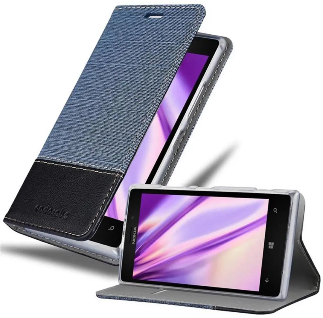 Cadorabo Hoesje geschikt voor Nokia Lumia 925 in DONKERBLAUW ZWART