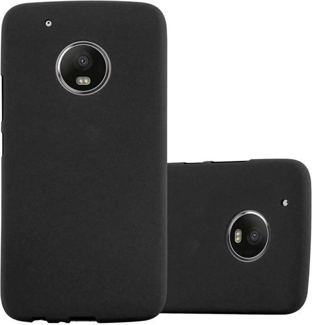 Cadorabo Hoesje geschikt voor Motorola MOTO G5 in FROST ZWART