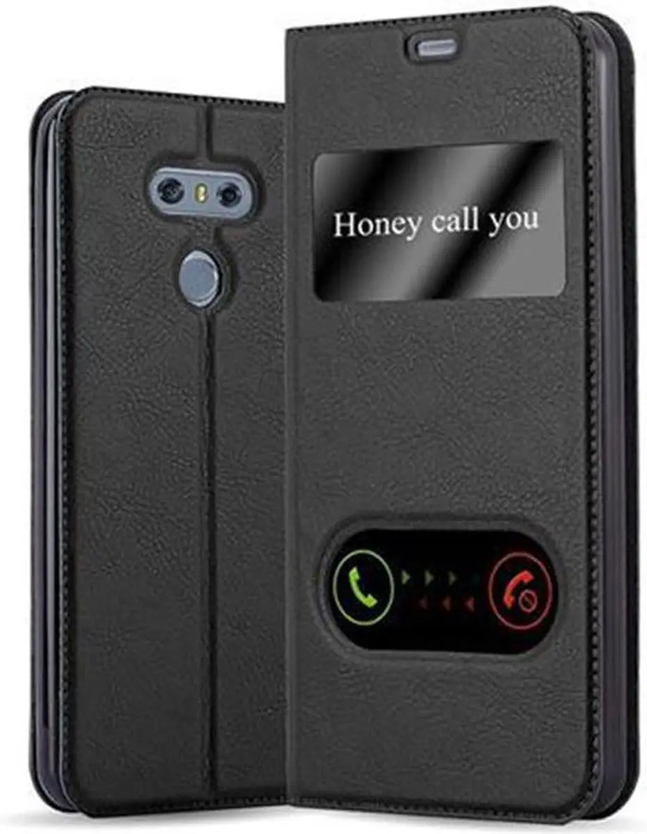 Cadorabo Hoesje geschikt voor LG G6 in KOMEET ZWART