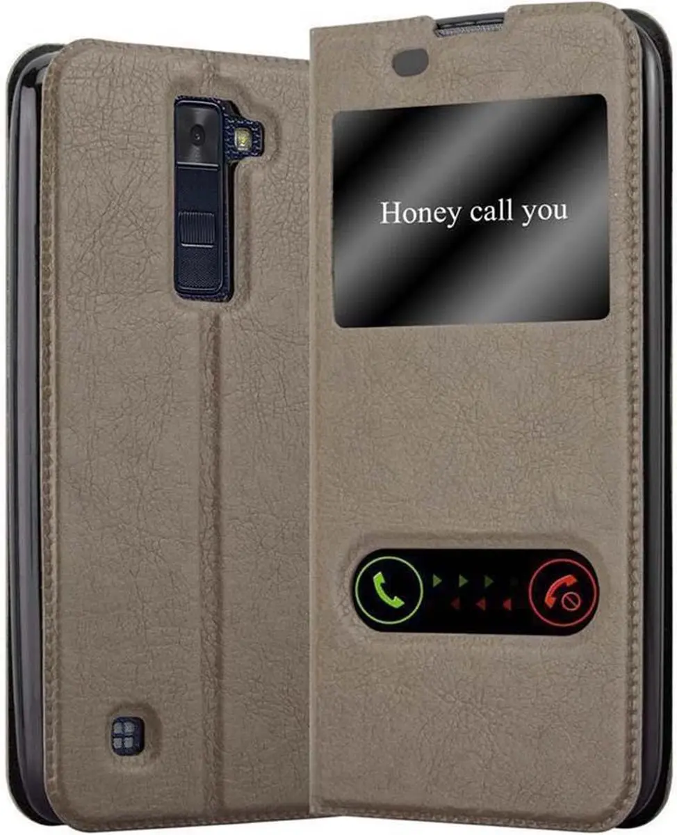 Cadorabo Hoesje geschikt voor LG K8 2016 in STEEN BRUIN