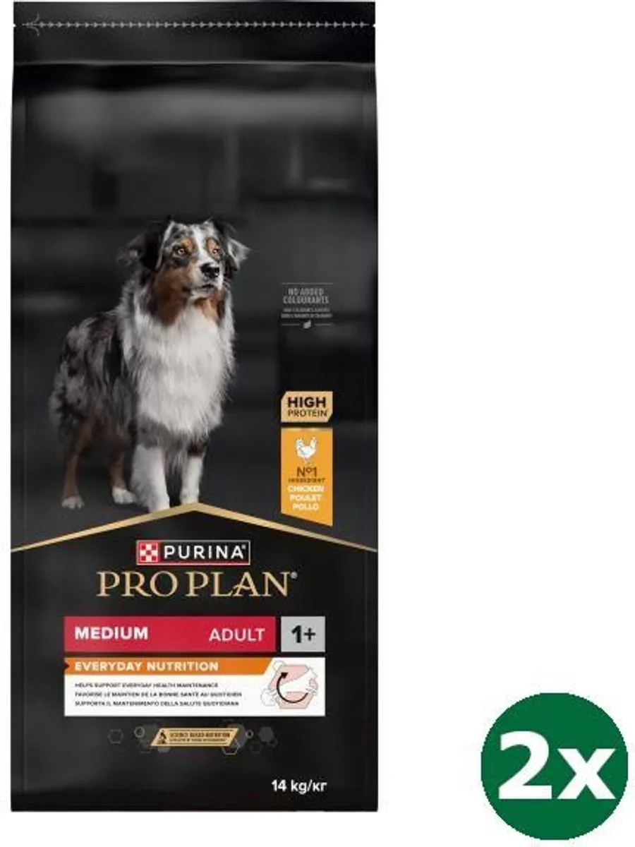 Pro Plan Dog Adult Medium Kip/Rijst 2x14kg