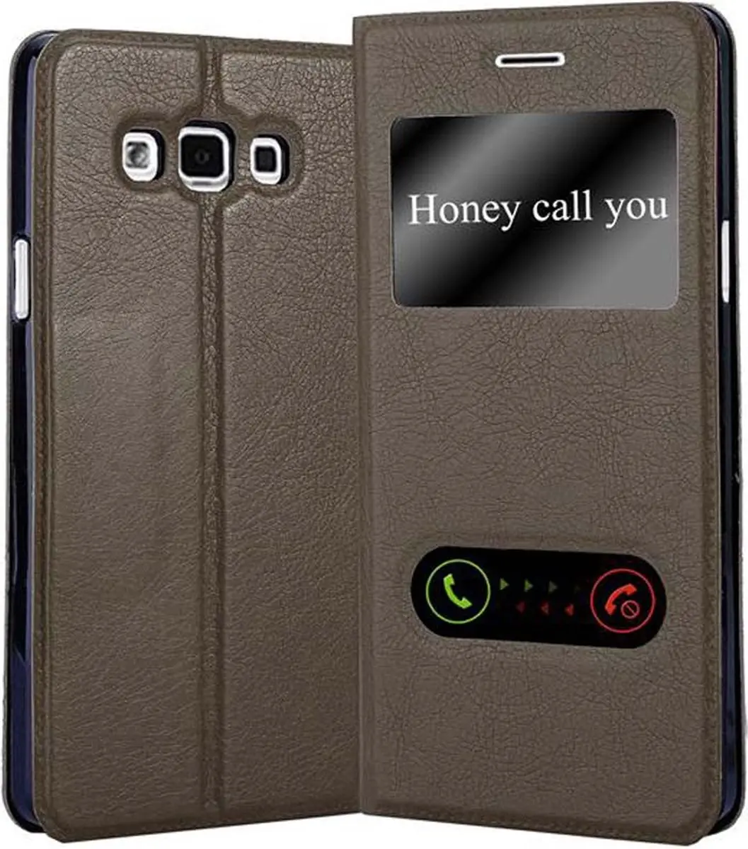 Cadorabo Hoesje geschikt voor Samsung Galaxy A7 2015 in STEEN BRUIN
