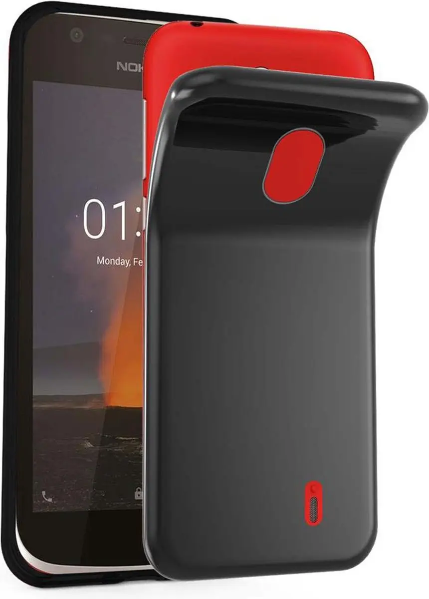 Cadorabo Hoesje geschikt voor Nokia 1 2018 in ZWART
