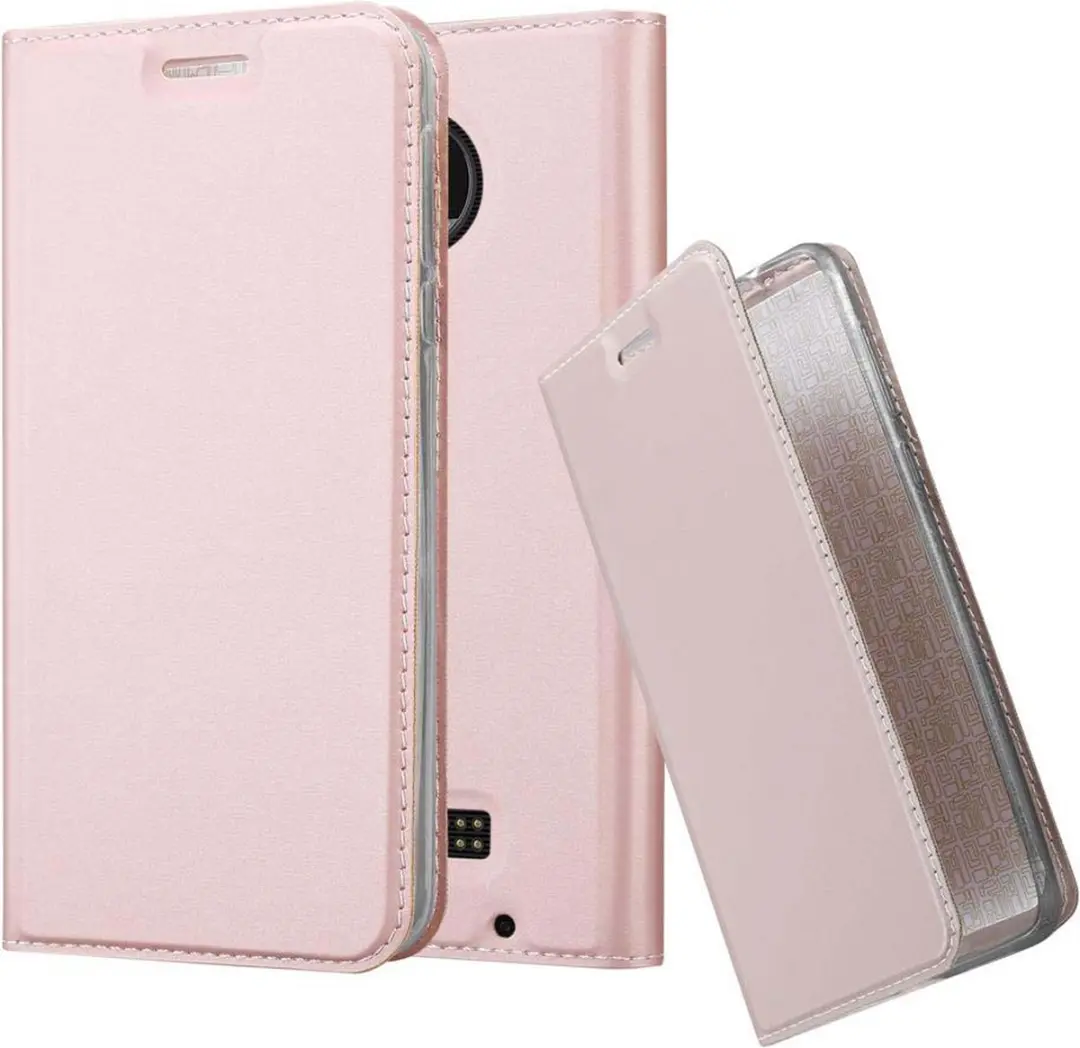Cadorabo Hoesje geschikt voor Motorola MOTO Z PLAY in CLASSY ROSE GOUD