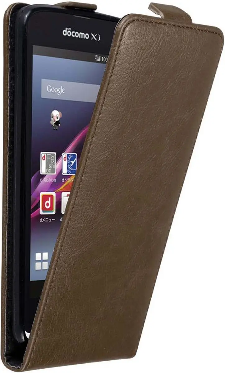 Cadorabo Hoesje geschikt voor Sony Xperia Z1 COMPACT in KOFFIE BRUIN