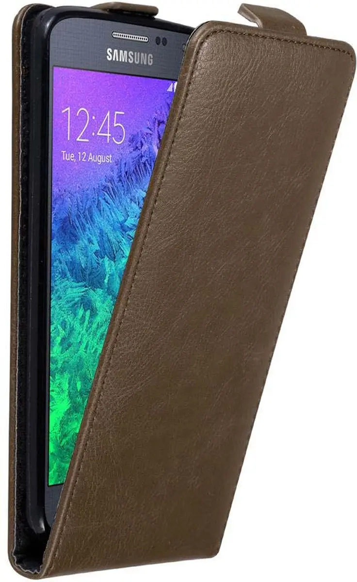 Cadorabo Hoesje geschikt voor Samsung Galaxy ALPHA in KOFFIE BRUIN