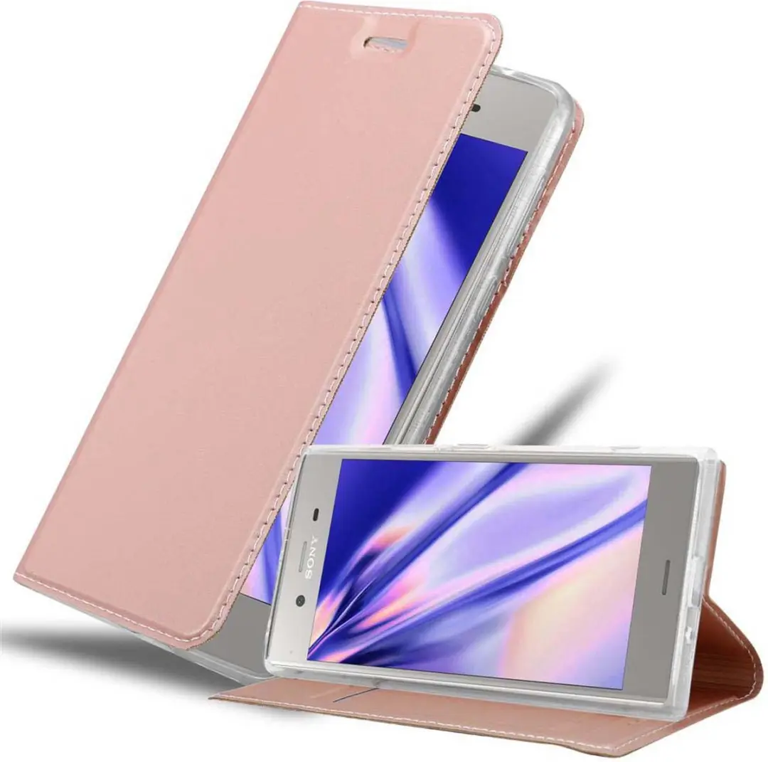 Cadorabo Hoesje geschikt voor Sony Xperia XZ1 in CLASSY ROSE GOUD