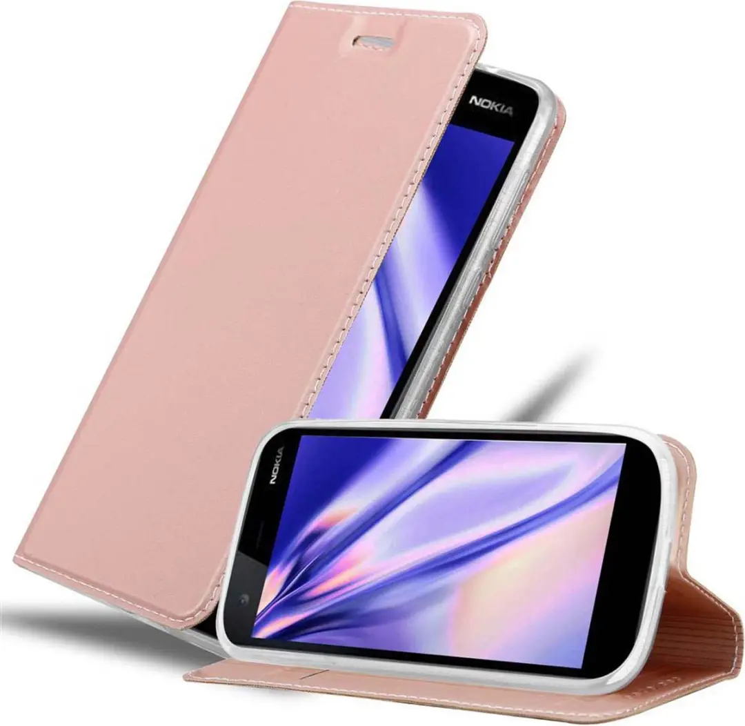 Cadorabo Hoesje geschikt voor Nokia 1 2018 in CLASSY ROSE GOUD