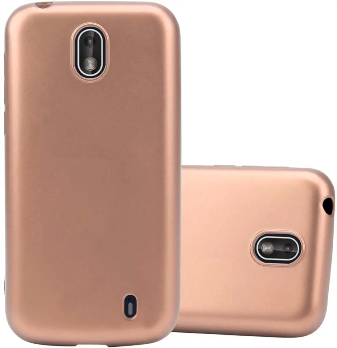 Cadorabo Hoesje geschikt voor Nokia 1 2018 in METALLIC ROSE GOUD
