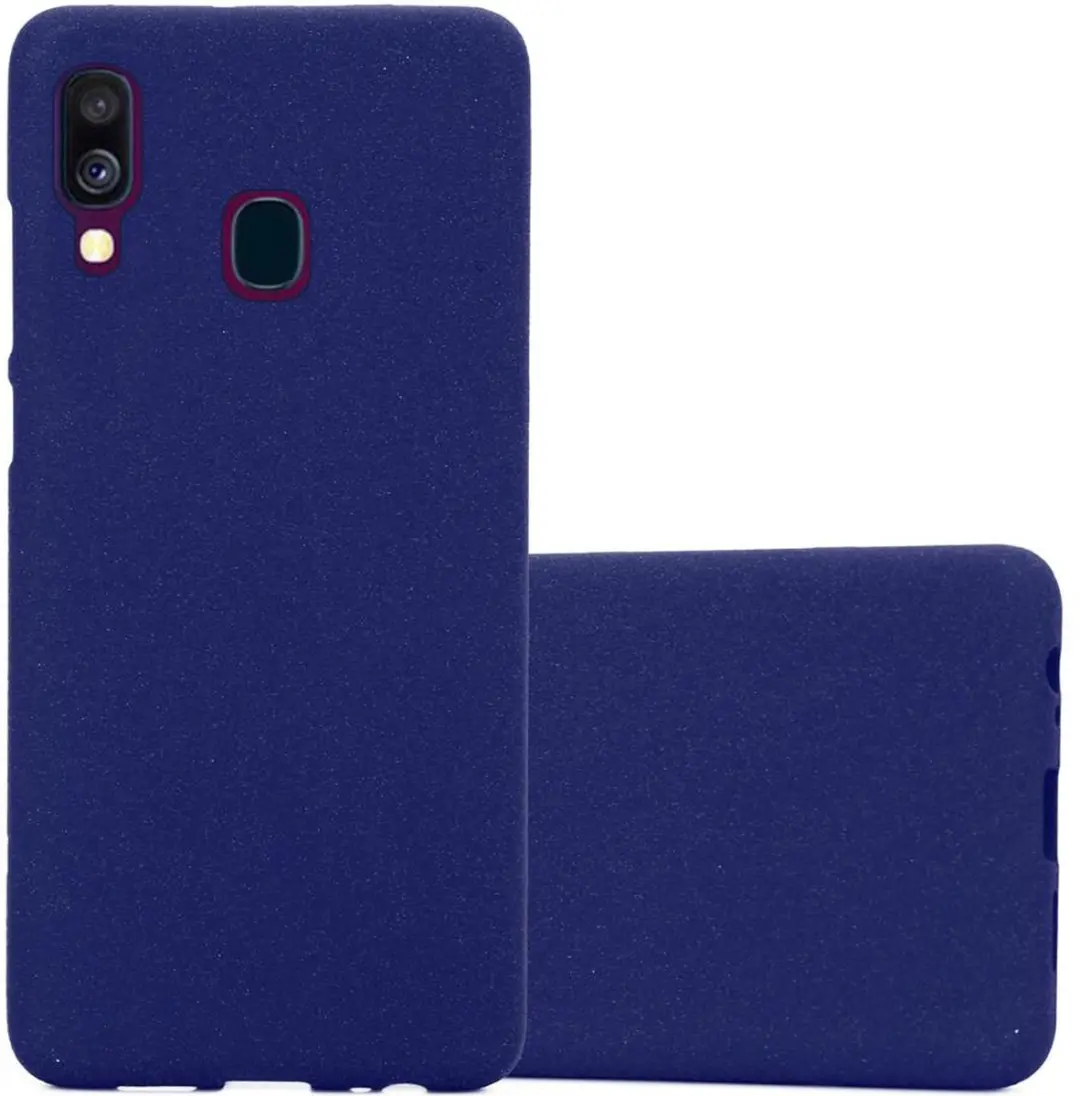 Cadorabo Hoesje geschikt voor Samsung Galaxy A40 in FROST DONKER BLAUW