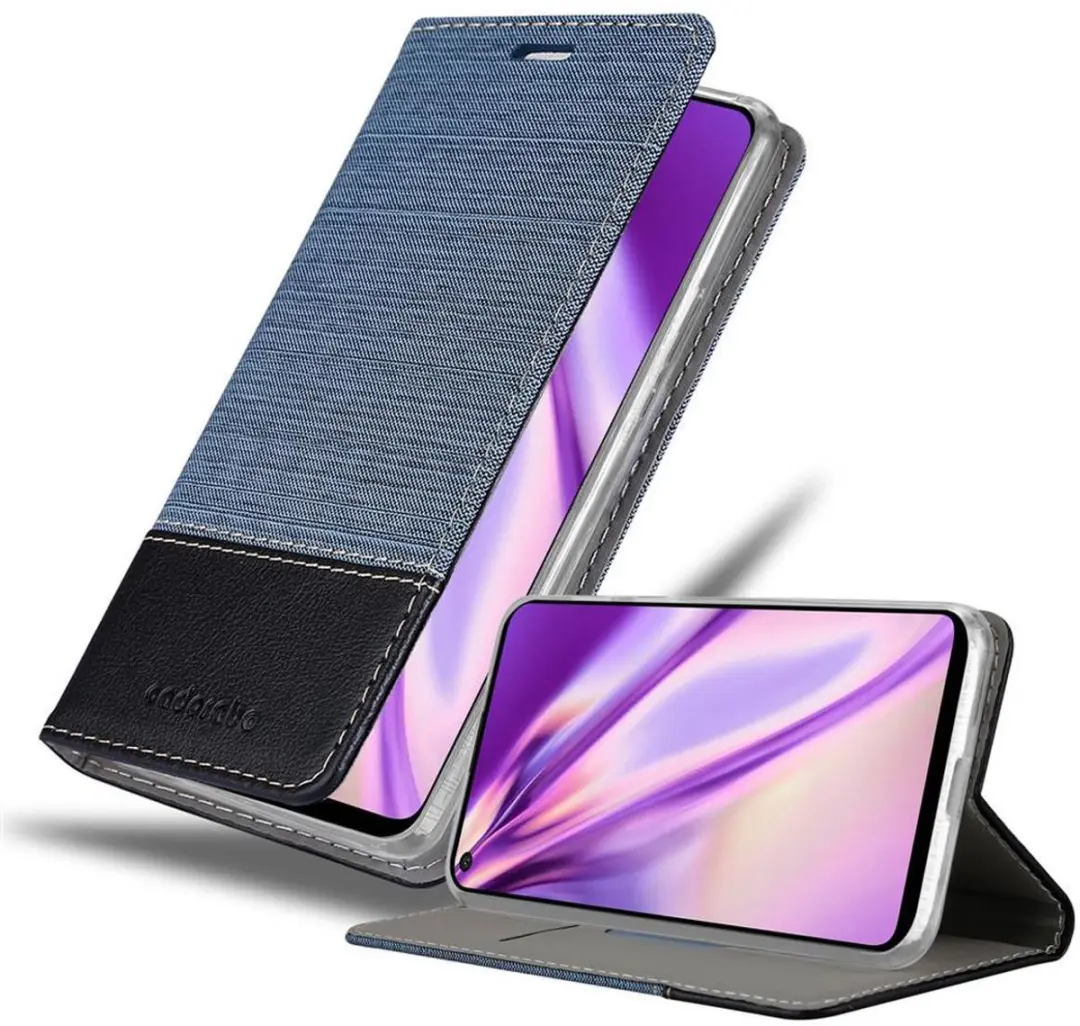 Cadorabo Hoesje geschikt voor Huawei P40 LITE E in DONKERBLAUW ZWART