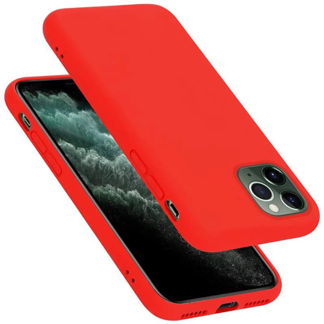 Cadorabo Hoesje geschikt voor Apple iPhone 11 PRO MAX in LIQUID ROOD
