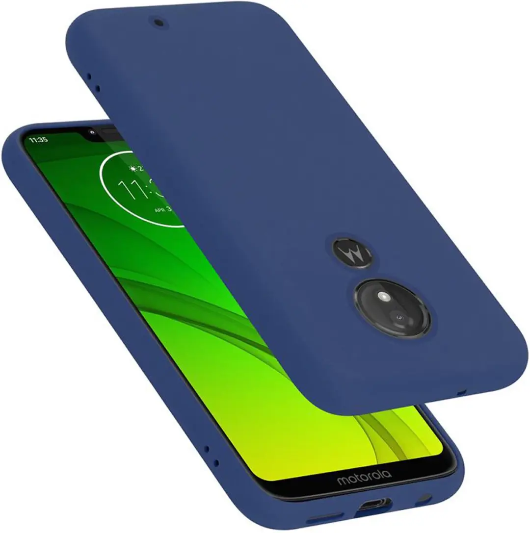 Cadorabo Hoesje geschikt voor Motorola MOTO G7 POWER in LIQUID BLAUW