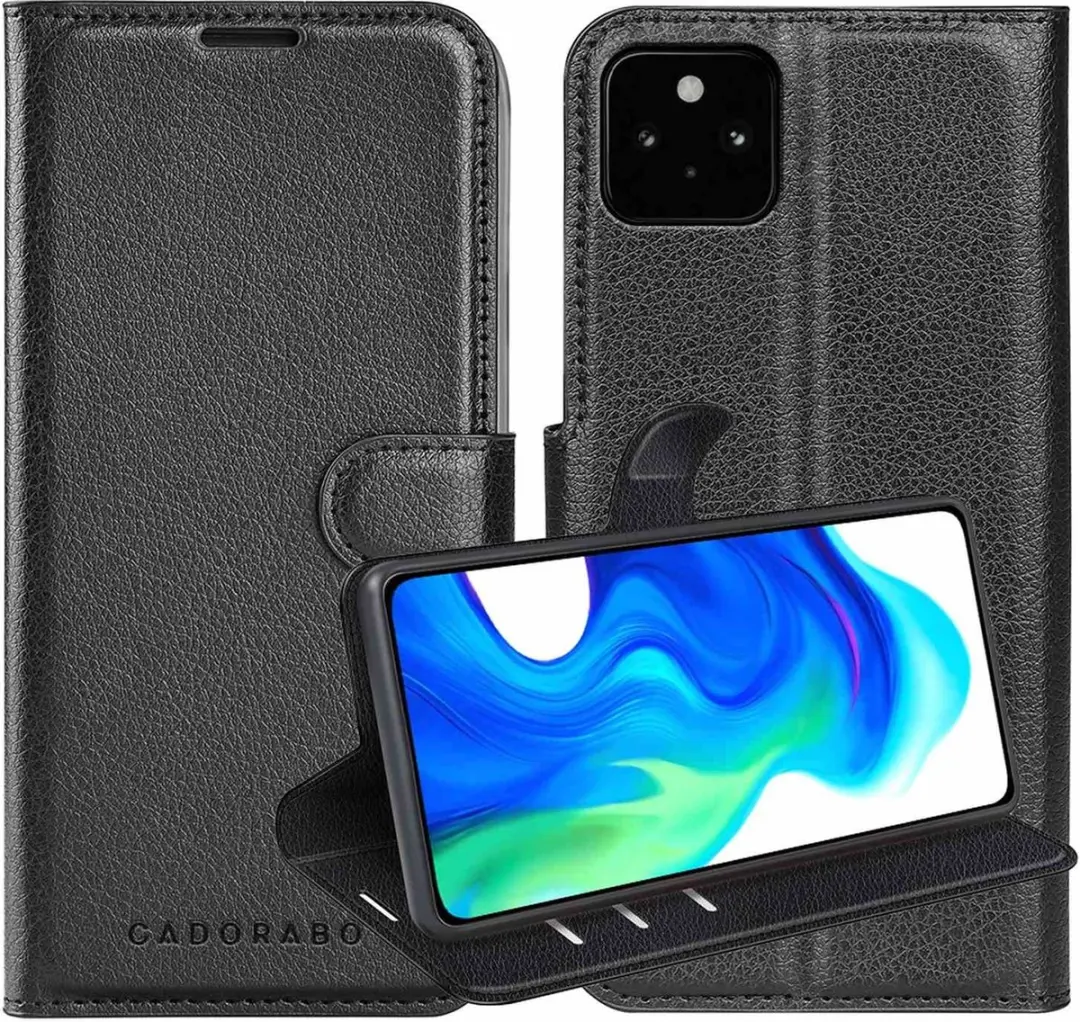 Cadorabo Hoesje geschikt voor Google PIXEL 5 XL in PHANTOM ZWART