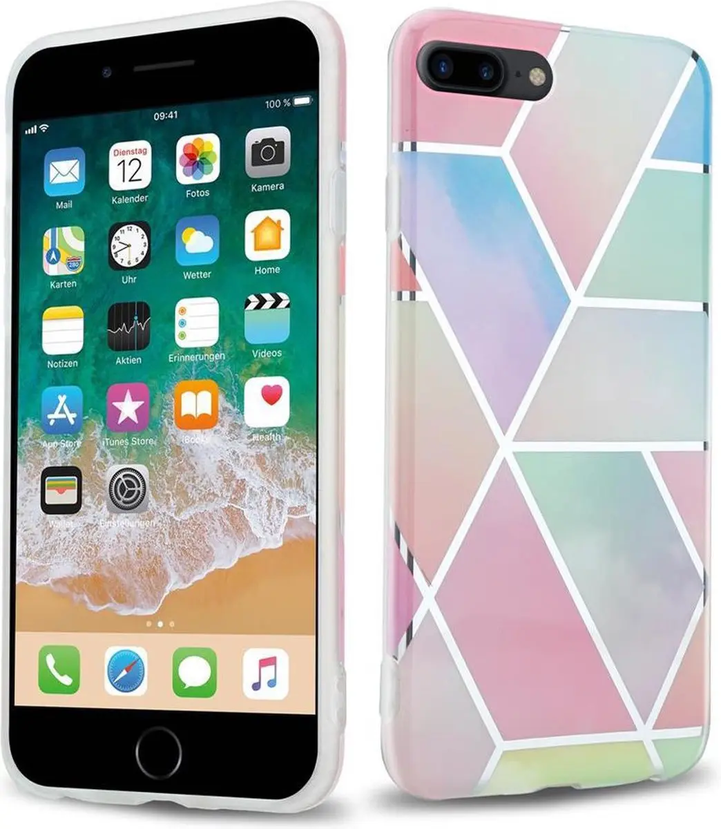 Cadorabo Hoesje geschikt voor Apple iPhone 7 PLUS / 7S PLUS / 8 PLUS in Regenboo