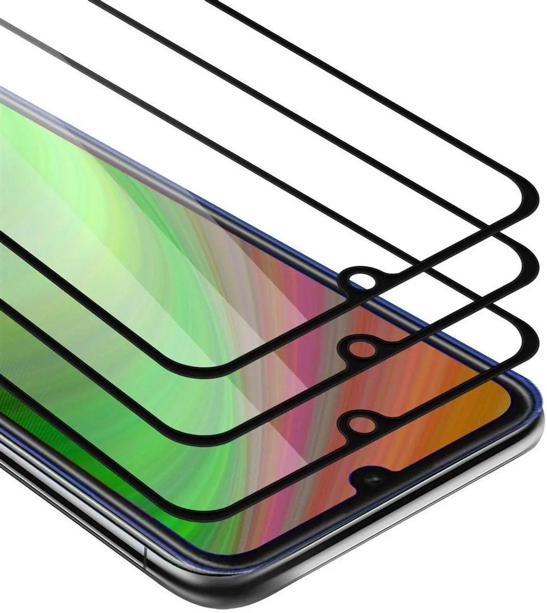 Cadorabo 3x Screenprotector geschikt voor Honor 8A 2020 Volledig scherm pantserf