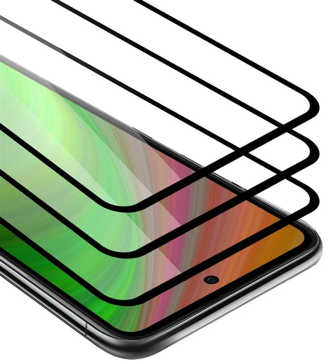 Cadorabo 3x Screenprotector geschikt voor LG K52 / K62 / Q52 Volledig scherm pan