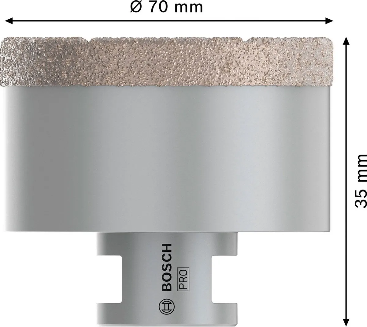 Bosch Professional DRYSPEED Diamantboor M14 70mm - Hout - Zilver