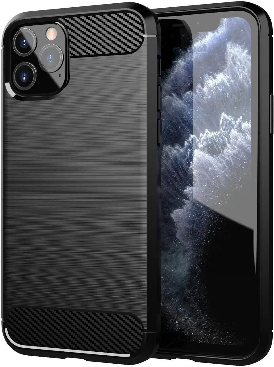 Cadorabo Hoesje geschikt voor Apple iPhone 11 PRO in Brushed Zwart