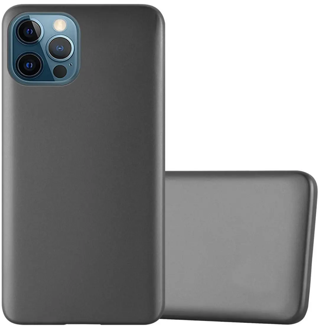 Cadorabo Hoesje geschikt voor Apple iPhone 12 / 12 PRO in METALLIC GRIJS