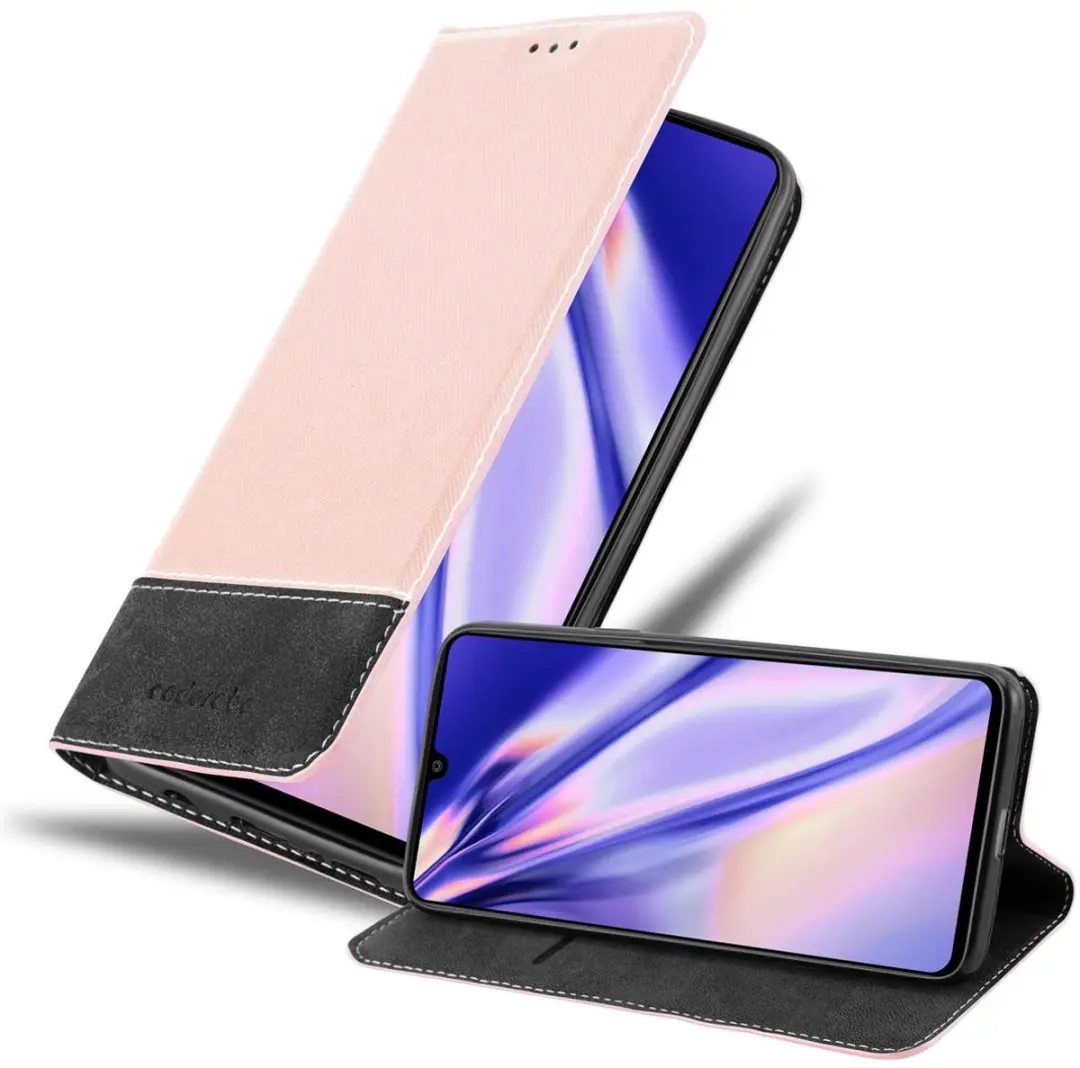 Cadorabo Hoesje geschikt voor Samsung Galaxy A41 in ROSE GOUD ZWART
