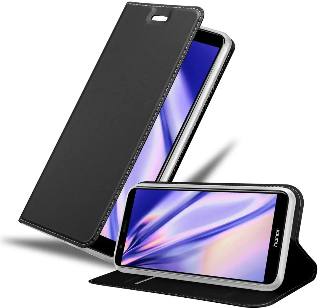 Cadorabo Hoesje geschikt voor Honor 7X in CLASSY ZWART