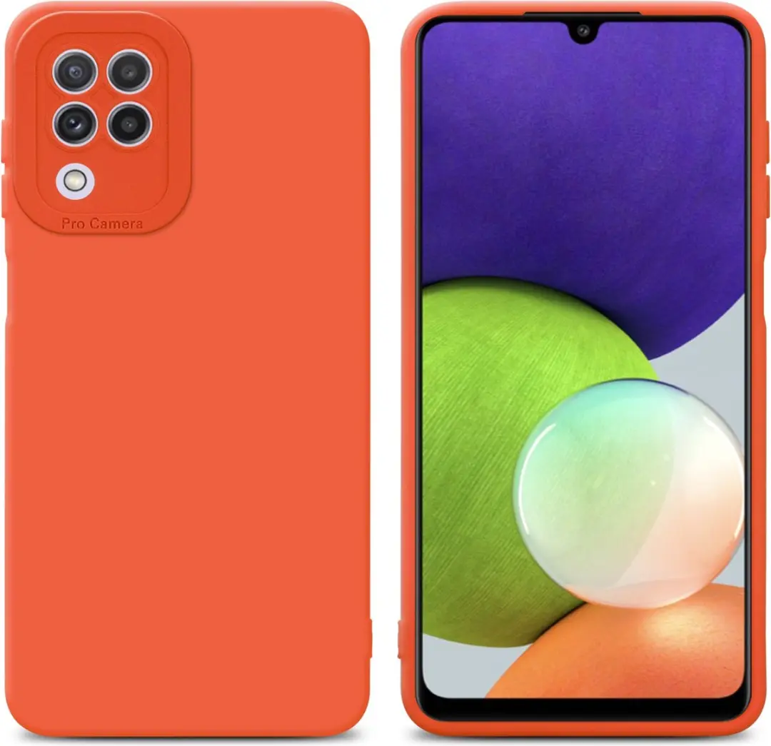 Cadorabo Hoesje geschikt voor Samsung Galaxy A22 4G in FLUID ORANJE