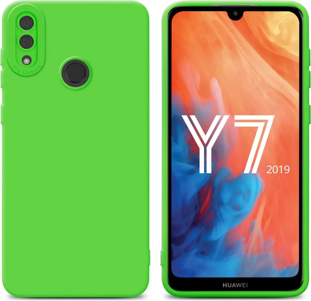 Cadorabo Hoesje geschikt voor Huawei Y7 2019 / Y7 PRIME 2019 in FLUID GROEN