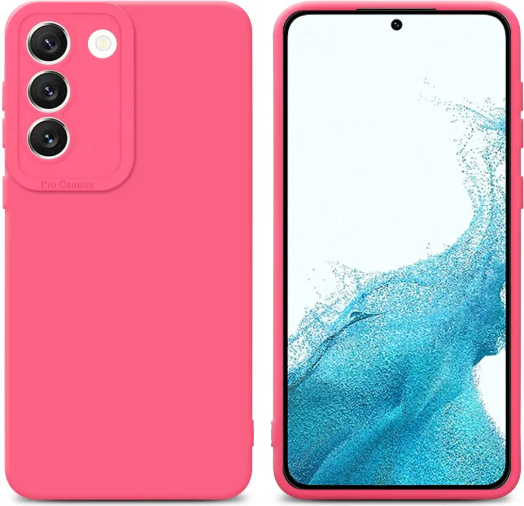 Cadorabo Hoesje geschikt voor Samsung Galaxy S22 in FLUID ROOD