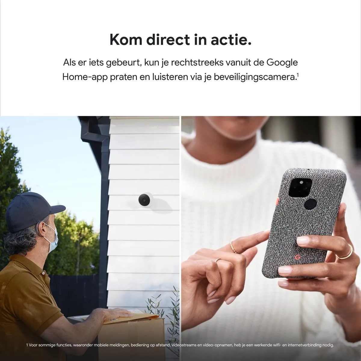 Google Nest Cam GA01894-FR Beveiligingscamera - 2 Stuks - Wit - afbeelding 6 van 6