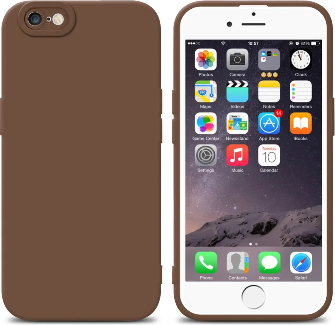 Cadorabo Hoesje geschikt voor Apple iPhone 6 / 6S in FLUID BRUIN