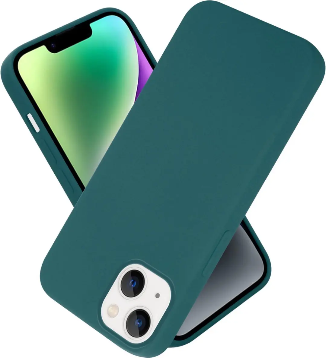 Cadorabo Hoesje geschikt voor Apple iPhone 14 PLUS in LIQUID GROEN