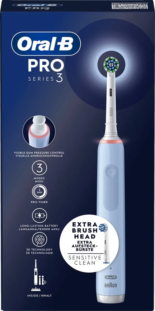 Oral-B Pro 3 3770 Elektrische Tandenborstel - Blauw