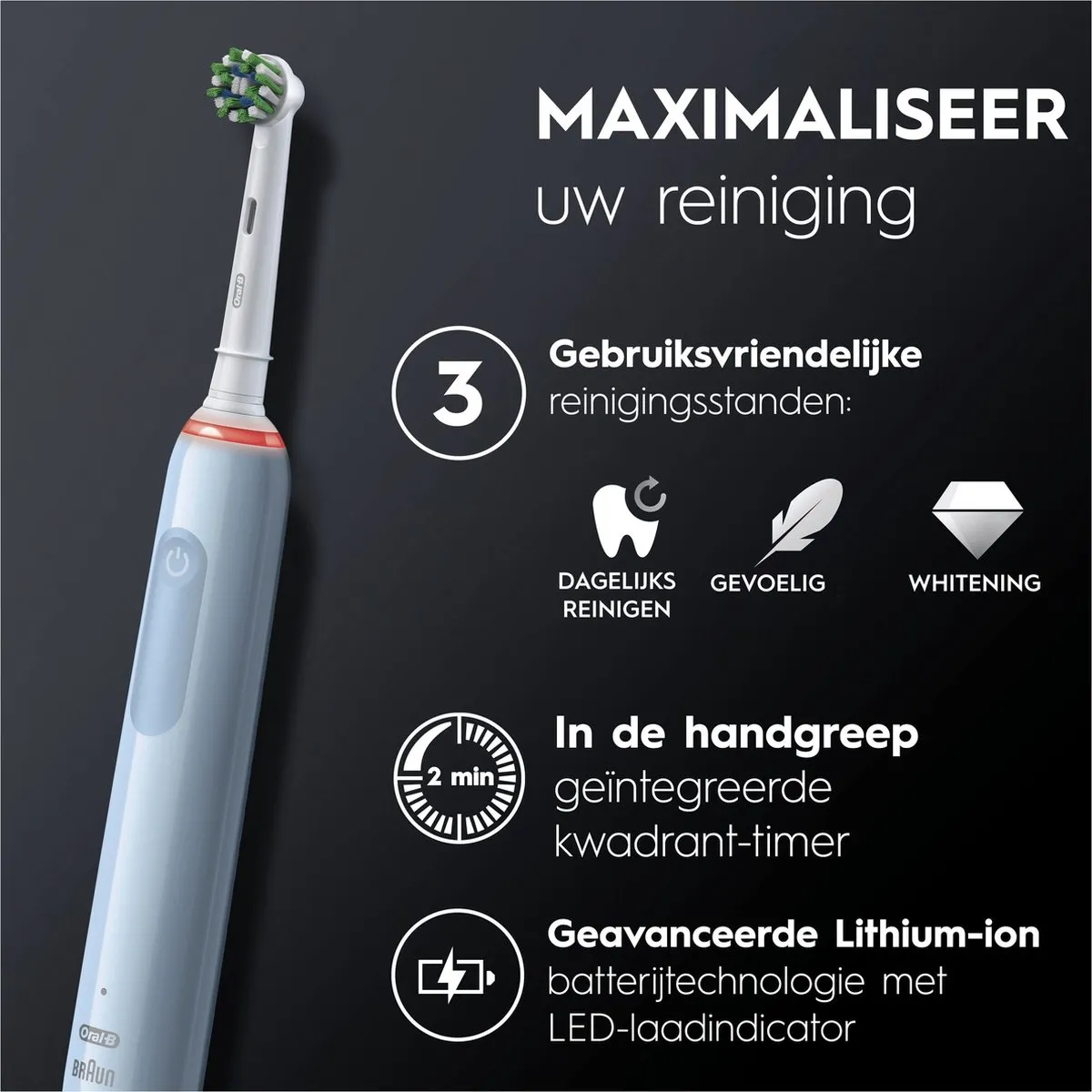 Oral-B Pro 3 3770 Elektrische Tandenborstel - Blauw