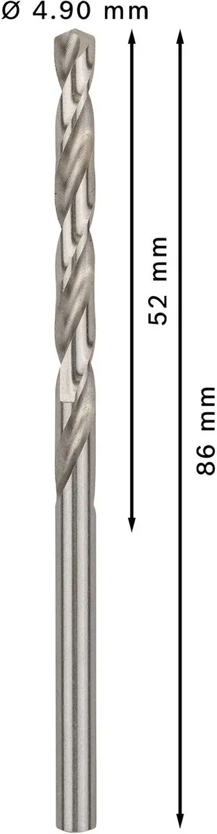 Bosch Professional ST. LINE 4.9mm HSS-G Boor - 10 Stuks