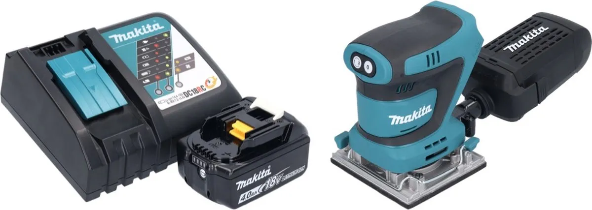 Makita DBO484RM1 Accu-Excentrische Schuurmachine 18V - 112x102mm - 4,0Ah