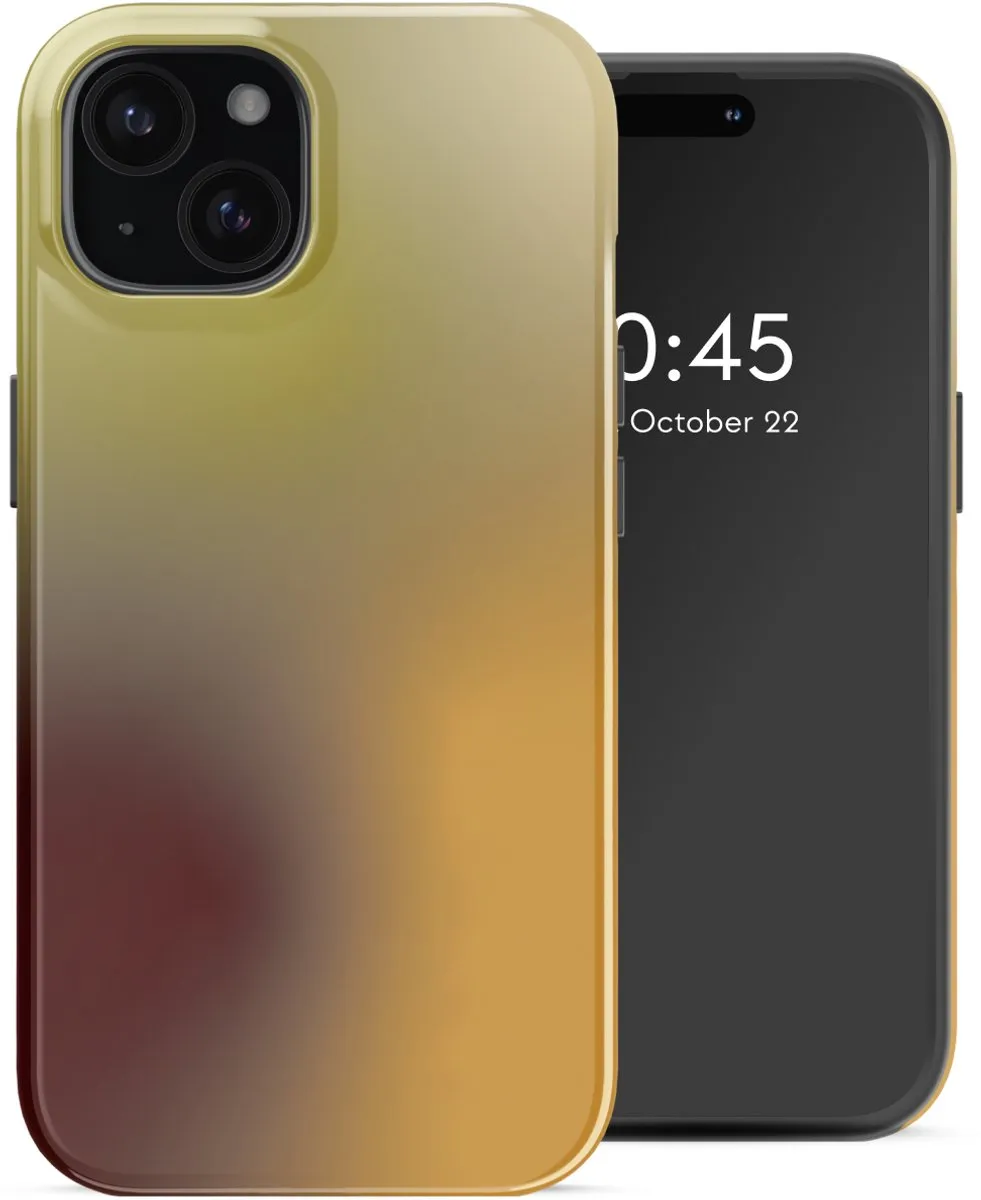 Selencia Hoesje iPhone 15 Gradient Olive Dust