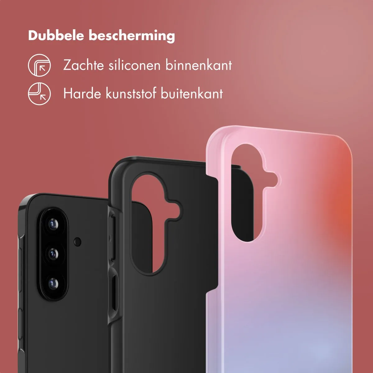 Selencia Hoesje Samsung Galaxy A17 Gradient Soft Blush