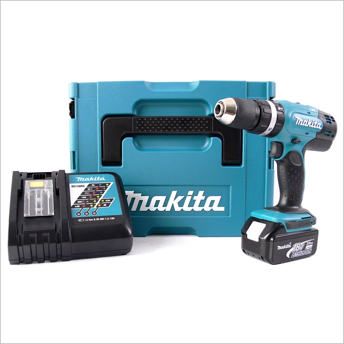 Makita DHP 453 RF1J Klopboormachine 18V - 42Nm - 2 snelheden - MAKPAC - afbeelding 3 van 5