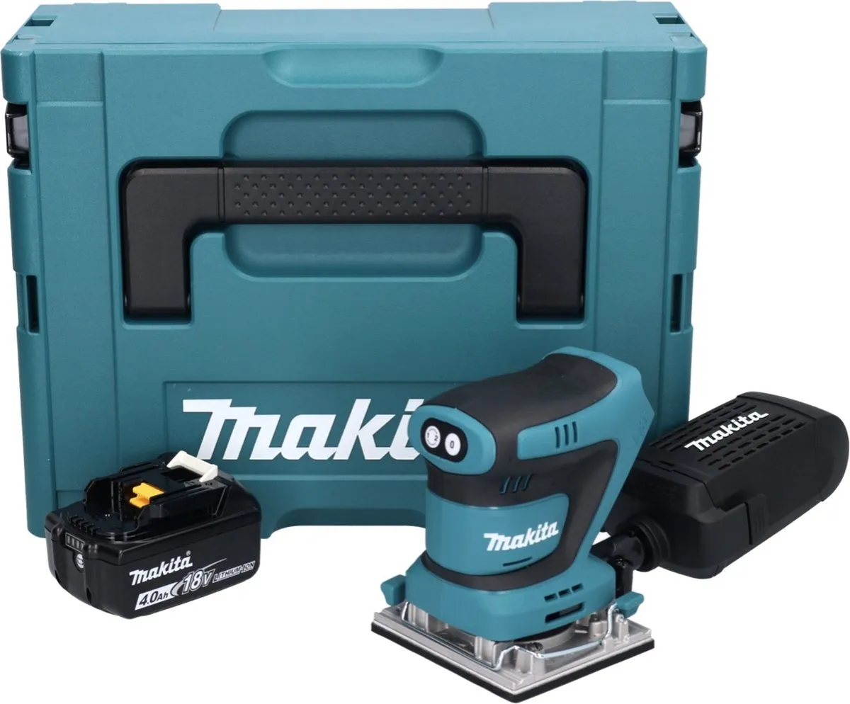 Makita DBO482M1J Accuschuurmachine 18V 112x102mm - 4.0Ah - Makpac