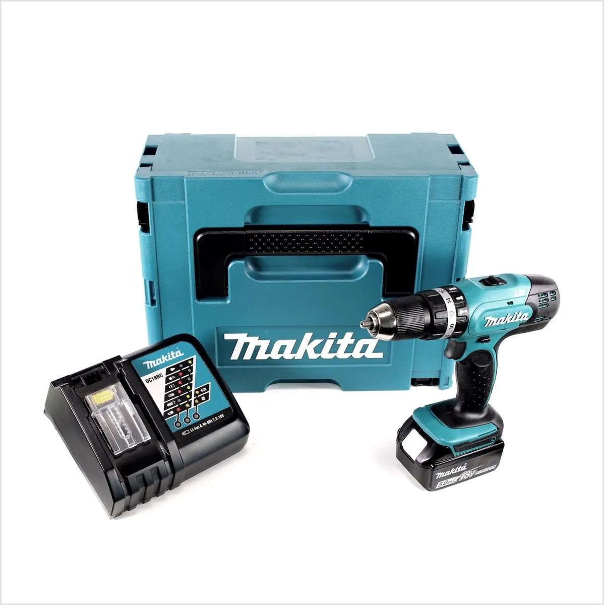Makita DHP453RT1J Klopboormachine 18V - 42Nm - 2 snelheden - 1x 5Ah + lader - afbeelding 3 van 5