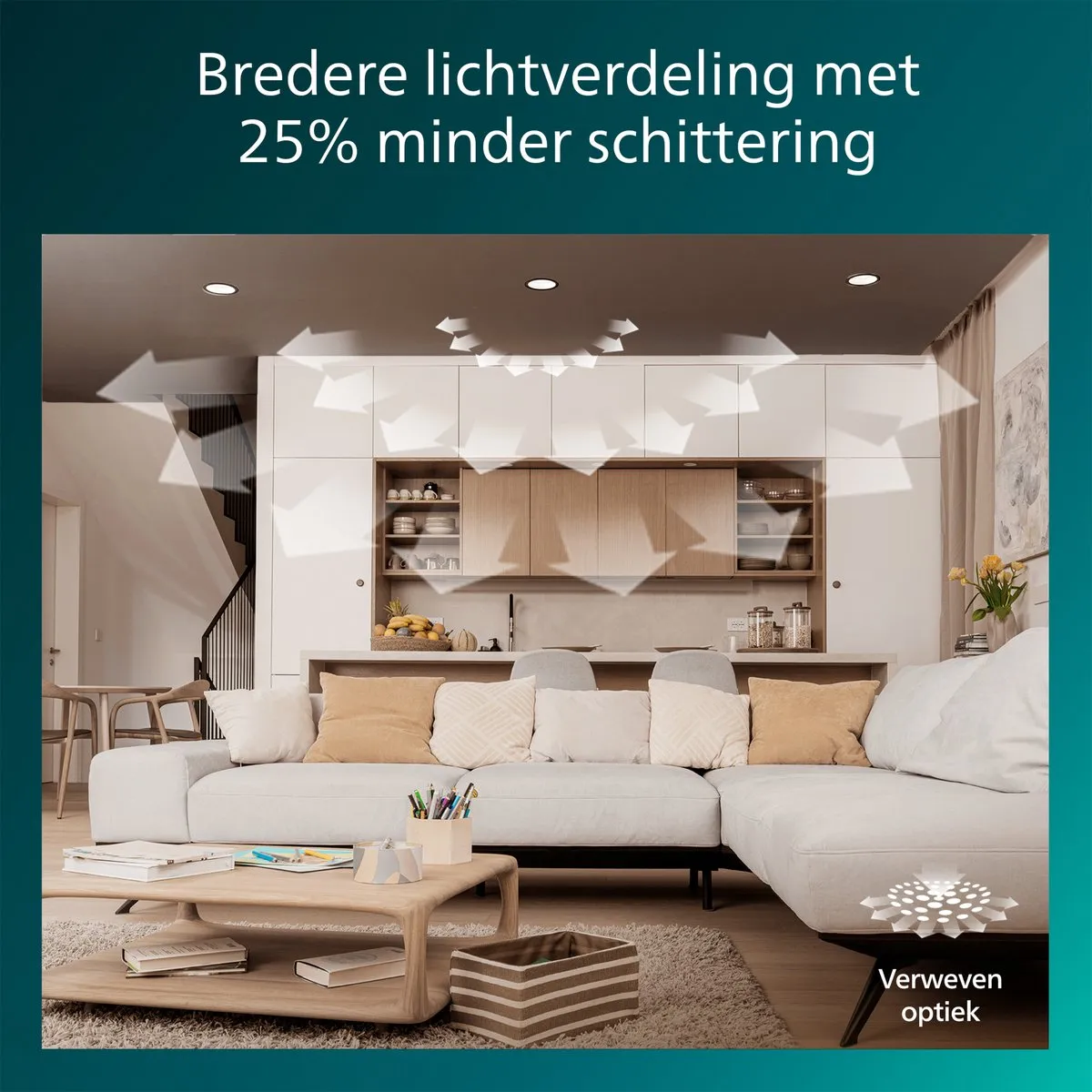 Philips Meson Inbouwspot 19cm - Koelwit 4000K - Zwart