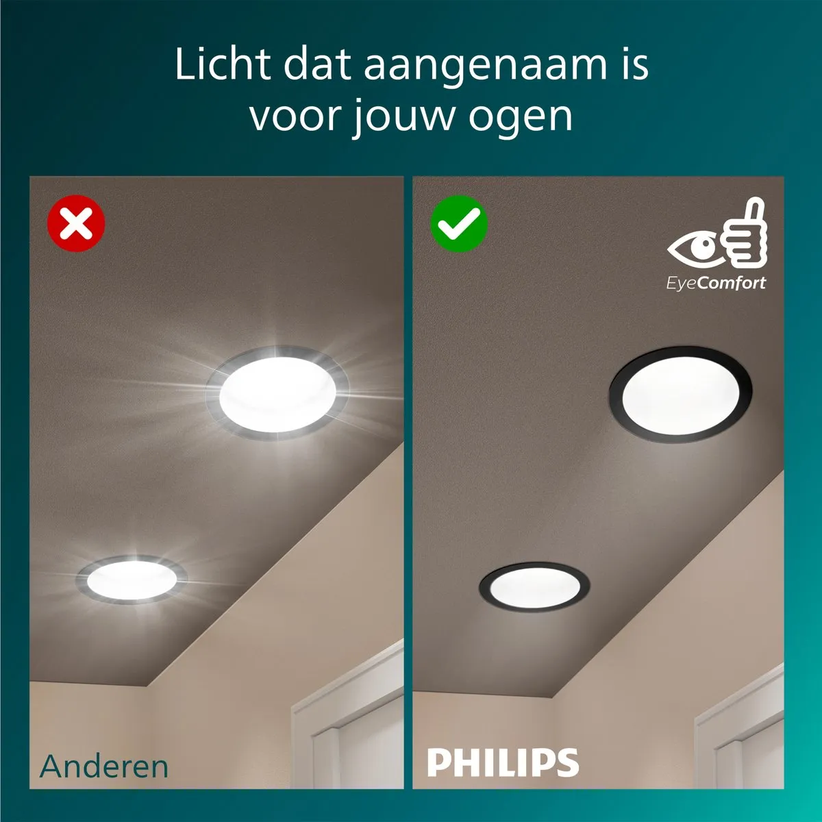 Philips Meson Inbouwspot 19cm - Koelwit 4000K - Zwart