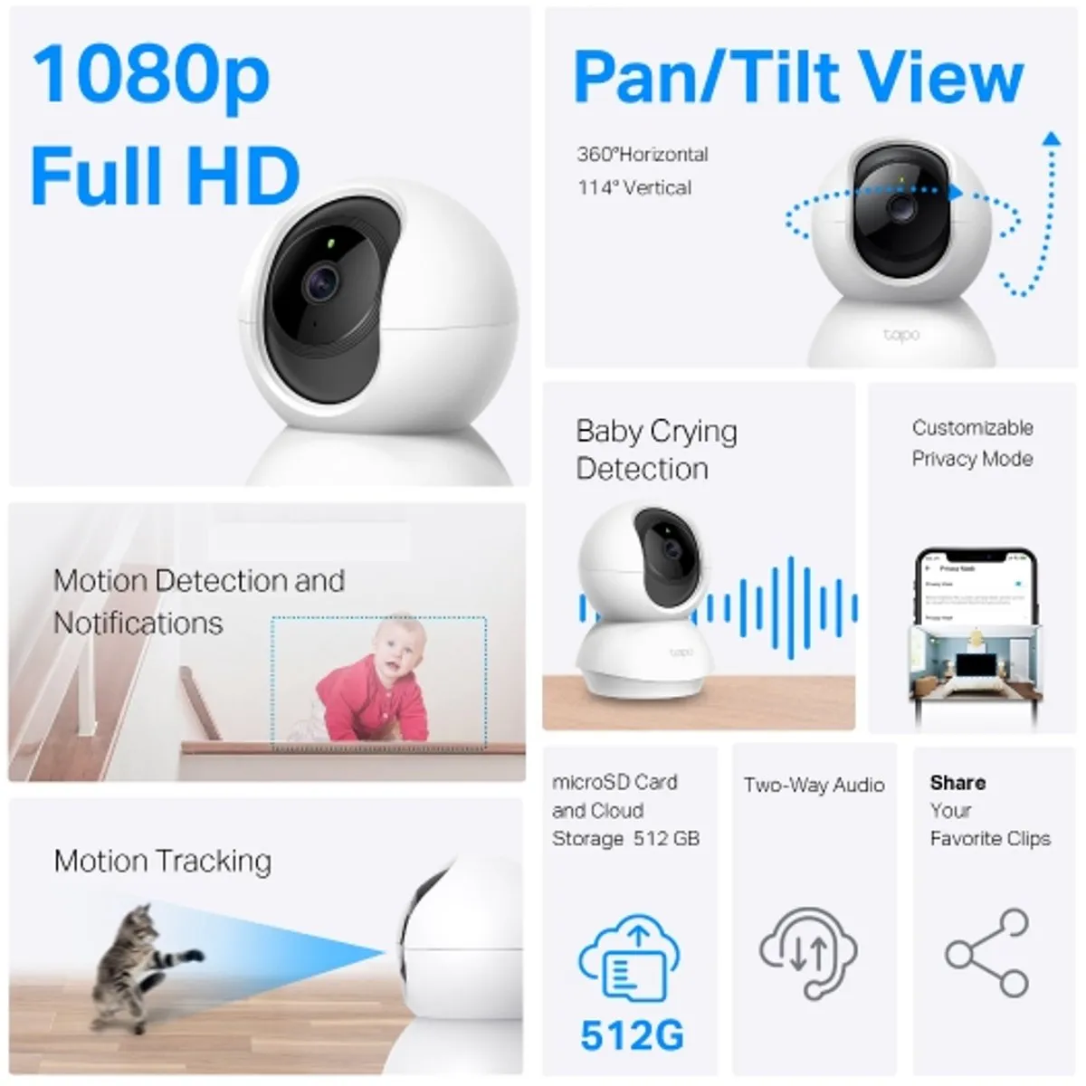 TP-Link Tapo C200 Beveiligingscamera - 1080P Full HD