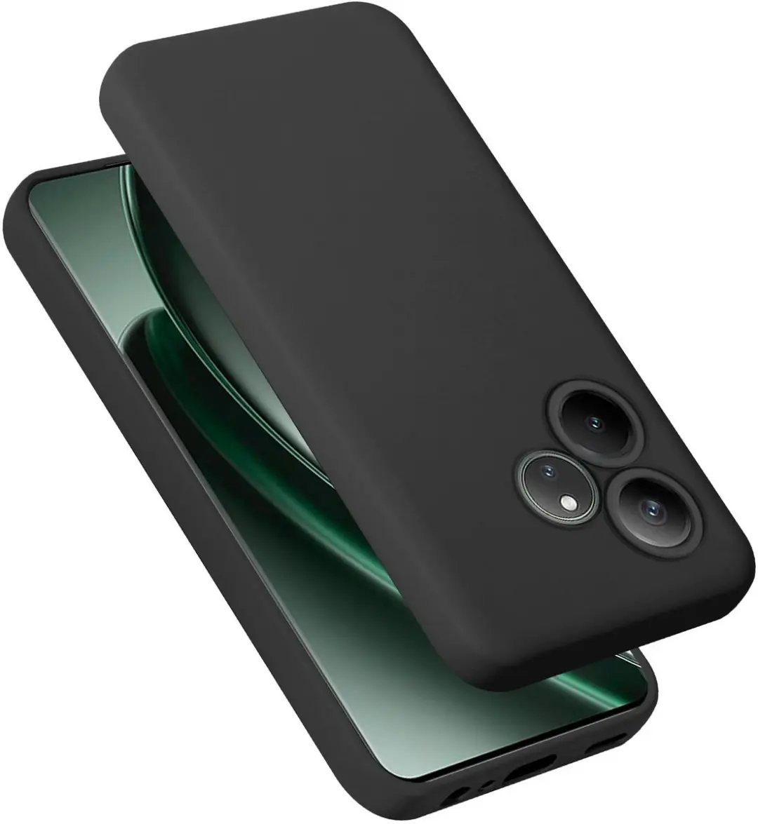 Cadorabo Hoesje geschikt voor Realme GT6 in LIQUID ZWART