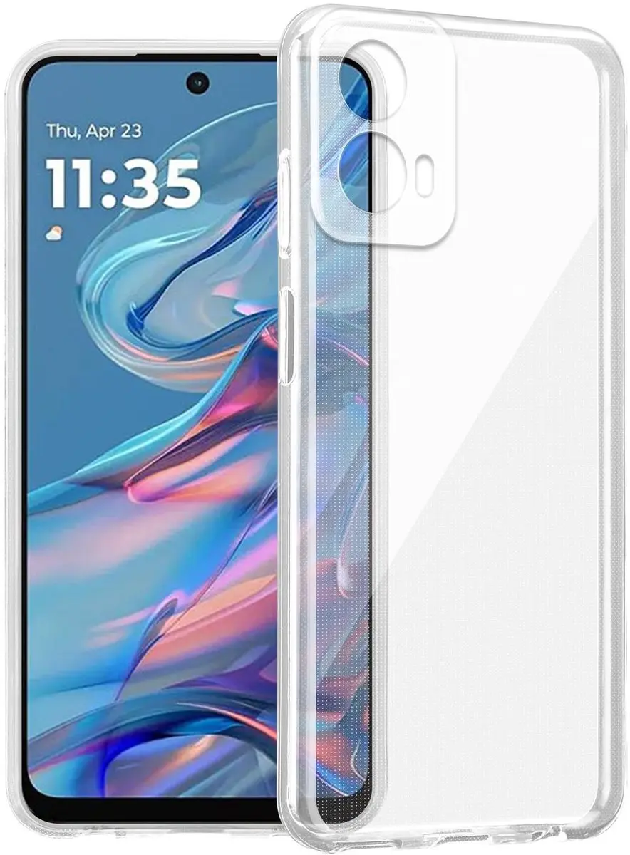 Cadorabo Hoesje geschikt voor Motorola Moto G45 in VOLLEDIG TRANSPARANT Niet-ver