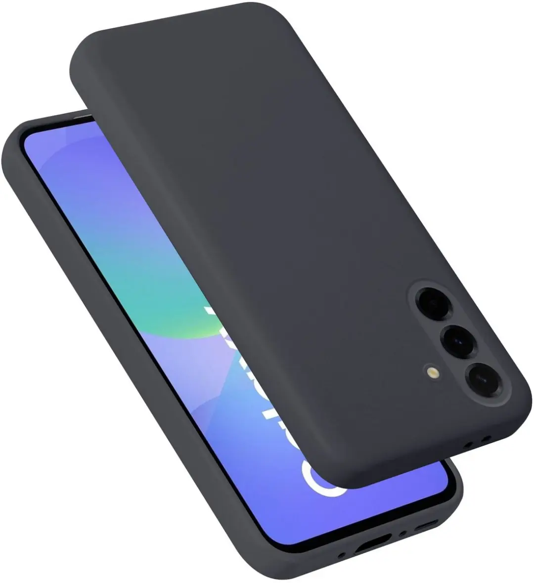 Cadorabo Hoesje geschikt voor Samsung Galaxy A36 Case in Liquid Zwart Beschermho